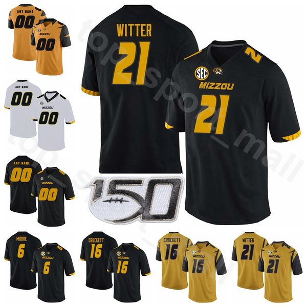 

ncaa college football 21 ish witter jersey missouri tigers 6 jmon moore 34 sheldon richardson 16 damarea crockett 2 ldamian washington, Black