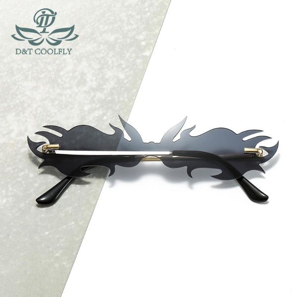 

sunglasses d&t 2021 fashion fire women men color lens alloy metal frame brand designer party beach personality, White;black