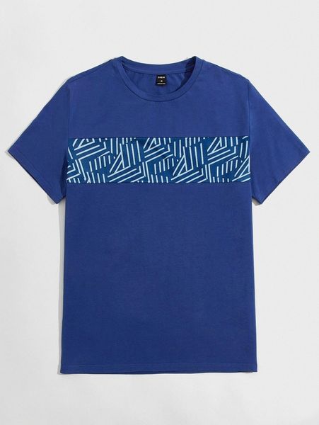 

men geo print tee b9ef#, White;black
