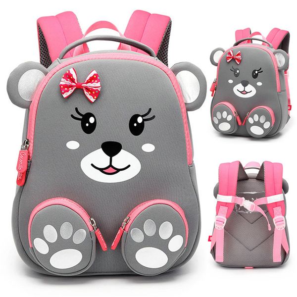 

fashion kids school backpack for girls 3d lovely bear school bags cute animals design children backpacks kids bag escolares c1019