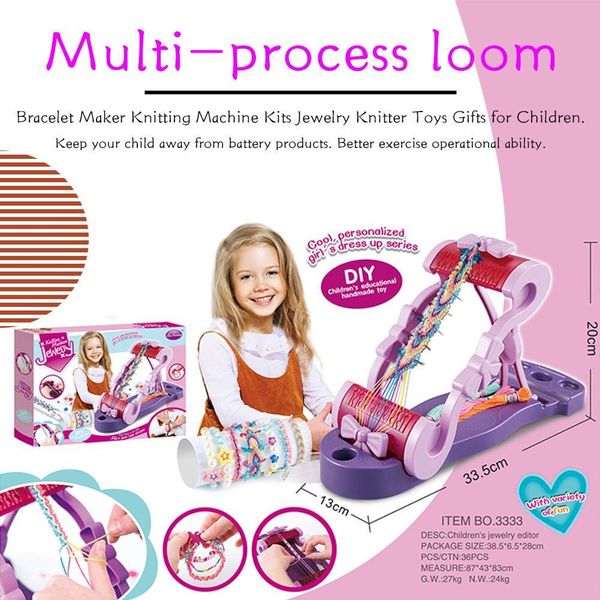 

hand woven wool machine children's home toys sewing loom morandi series color knitting machine weaving kids christmas gift toy wmtfwl