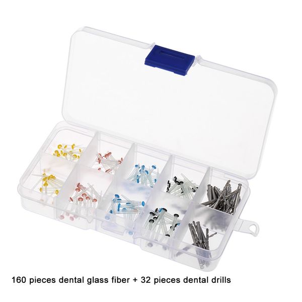

160 pcs dental glass fiber post with 32 pcs dental drills single refilled dental tool