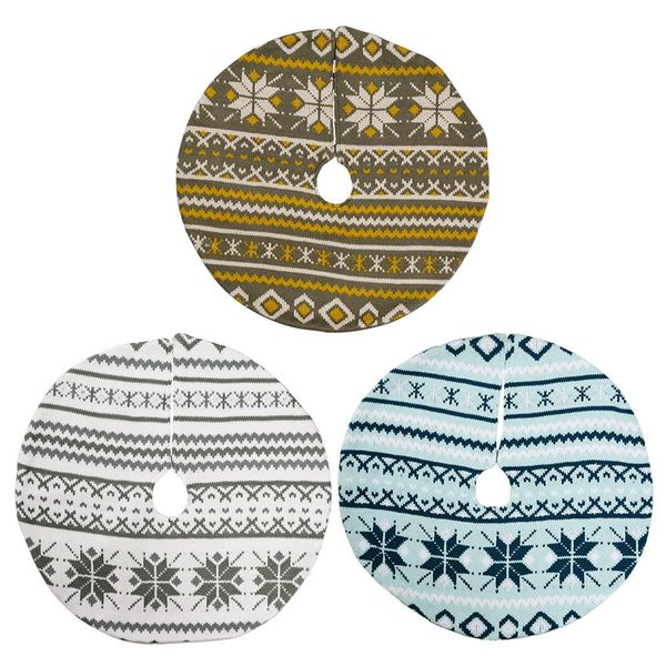 

christmas tree skirts knitted snowflake xmas tree decor ornaments xmas floor mat noel natale 2020 xmas gifts happy new year 2021 qylhut