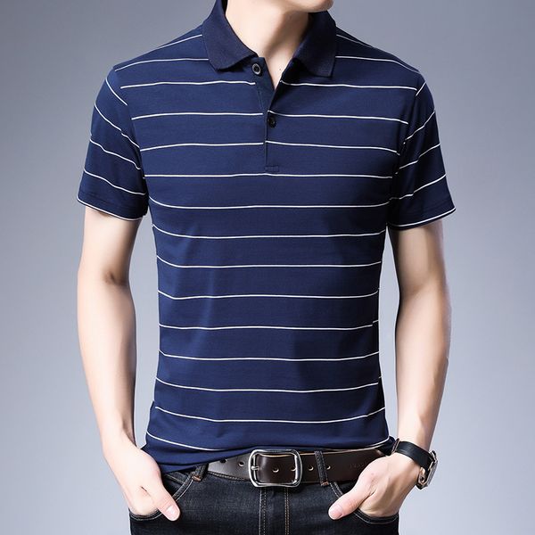 

2021 new autumn spring long sleeves harajuku korea fashion striped loose polo shirts streetwear hip hop punk men's tees clothes eh4f, White;black