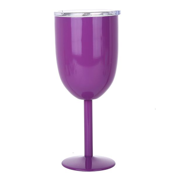 

double stainless steel red wine with lids 10oz cocktail glass goblet 8 colors bar car mugs 5 nixsh