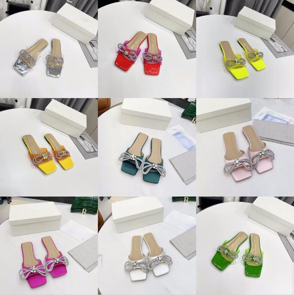 

designer women sandals diamond bow cartoon slippers satin flat slides woman shoe beach lazy sandal slipper outdoor shoes, Black