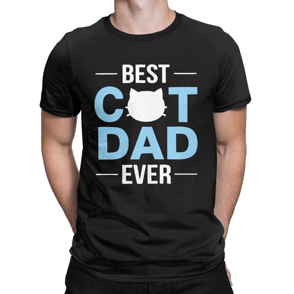 

cat dad ever t-shirt for men funny tees crewneck short sleeve t shirts plus size sport hooded sweatshirt hoodie