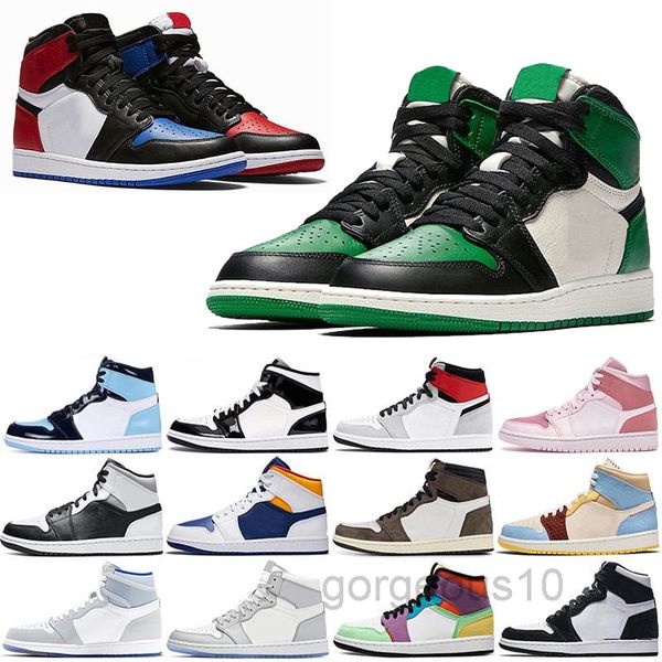 

2020 new arrival jumpman 1 1s high black toe not for resale men women basketballs shoes obsidian unc black white mens women sneakers hjn5