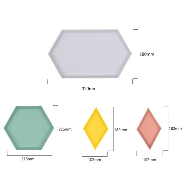 

4 шт. геометрический лоток для хранения съемный комбинированный организатор настольных десертных чайных лотков sundles ювелирные изделия пли