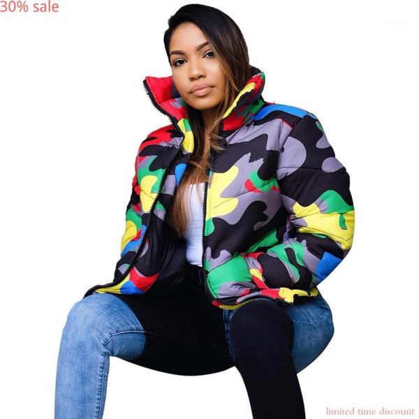 

camouflage plus size winter coat ladies winter coats women autumn long sleeve short overcoat outerwear1, Black