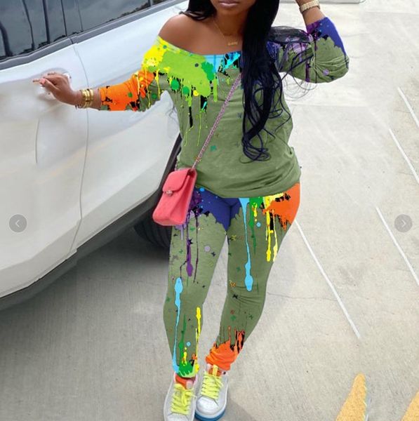 

women's tracksuits two piece outfits fall clothes for women tie dye set t shirt and pants tracksuit jogging femme autumn plus size, Gray