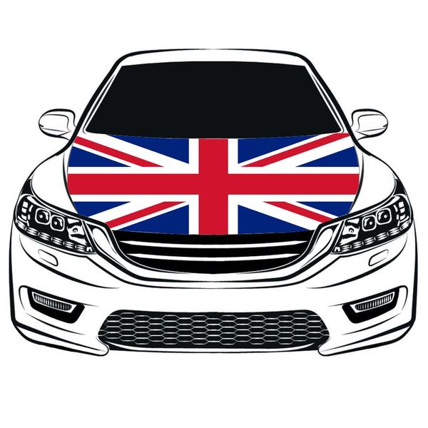 

great britain national flag car hood cover 3.3x5ft 100%polyester,engine elastic fabrics can be washed, car bonnet banner