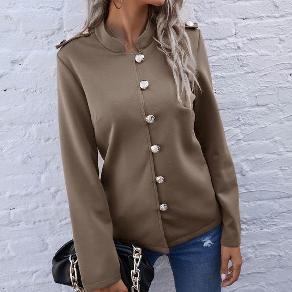 

autumn clothes women blazers 2021 long-sleeved slim suit short coat single breasted vintage women black blazer office lady1, White;black