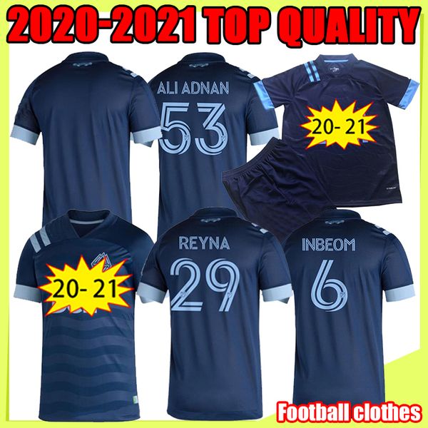 

mls 2020 vancouver soccer jersey kids kit 20 21 montero cavallini soccer uniform reyna ali adnan football shirts, Black;yellow