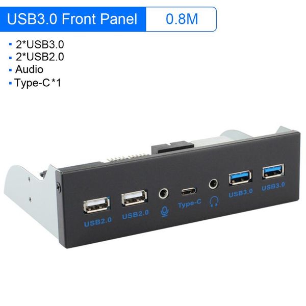 

usb 2.0 usb 3.0 3,5 мм аудио на передней панели usb3.0 hub разветвитель внутренний комбинированный кронштейн адаптер для настольного 3,5-дюй