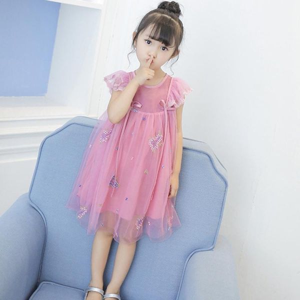 

girls dress girls baby princess skirts 2020 new children's summer korean children's style poncho skirt daily dresses1, Red
