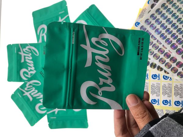 

runtz green matt майларового сумка 3.5gram edibles упаковка местного майлар мешки sf калифорния 3.5g голограмма наклейки и задняя этикетка b