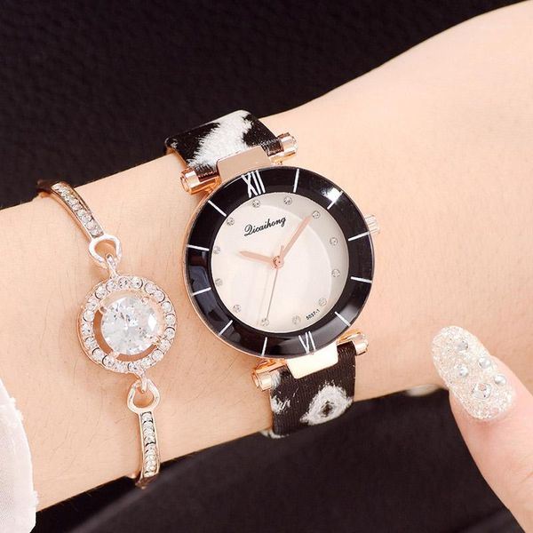 

wholesale watch women quartz leopard print creative new ladies watches casual dress fashion diamond relogio feminino luxury gift1, Slivery;brown