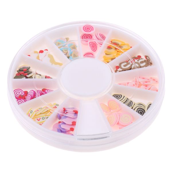 

12 colors assorted flat back acrylic crystal embellishments for 3d nail art
