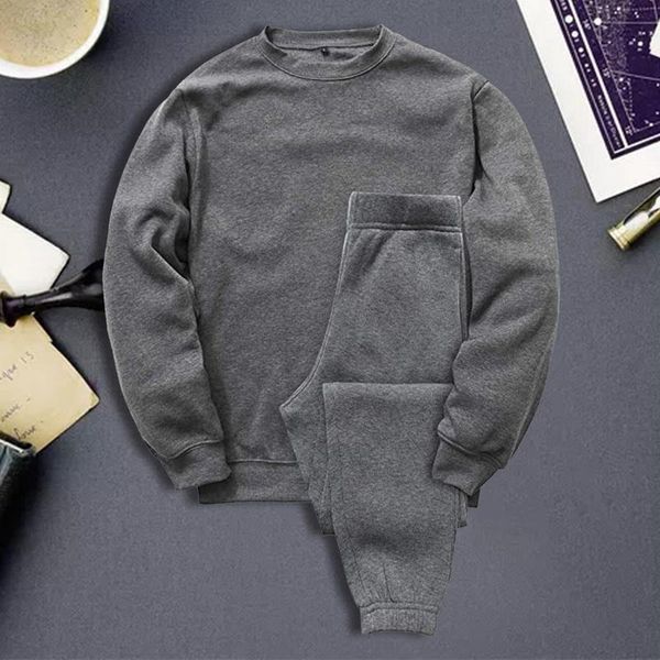 

sfit plus size men pajamas homewear autumn cotton pajamas set with pants male sleepwear long sleeve cotton home clothes for men, Black;brown