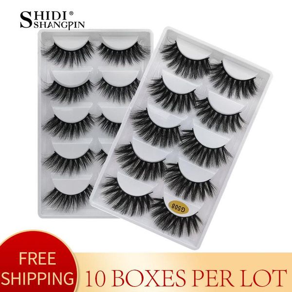 

10 коробки lashes оптовая ложные ресницы макияж полное lashes природные норка ресницы оптовая 3d mink lashes cilio faux cils wmtqxe