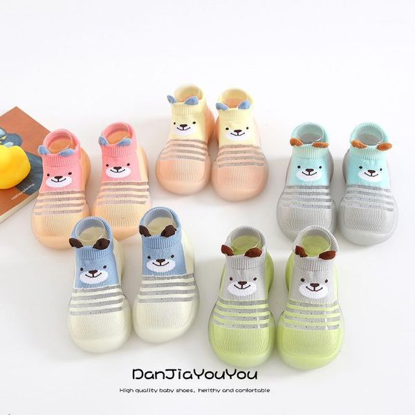 

infant shoes floor anti-slip slippers toddler non-slip indoor baby's outdoor breathable cotton sock shoes knit booties1
