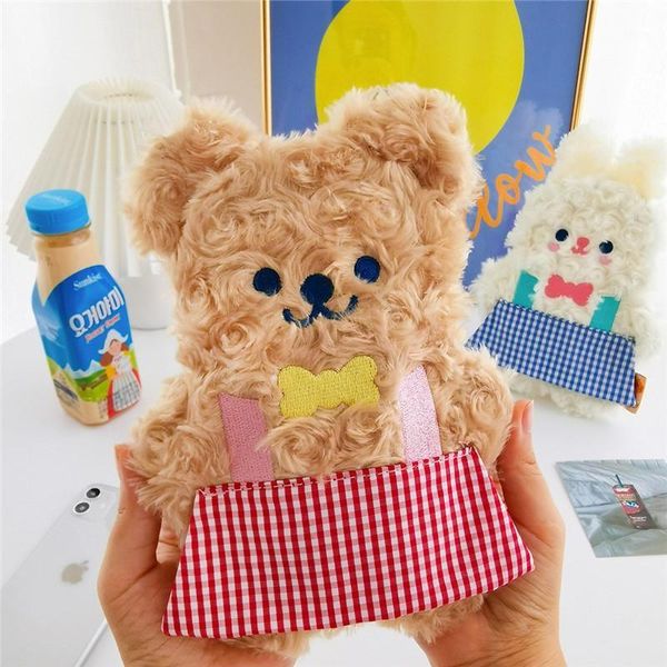 

cosmetic bags & cases bentoy milkjoy plush pencil case korea japan sationary storage bag flannel bear animal style student cartoon organizer