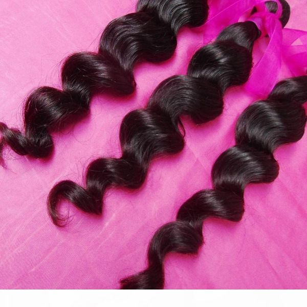 

taylor elegant beauty star weave shop 3pcs lot virgin indian human hair loose wave curls unprocessed, Black