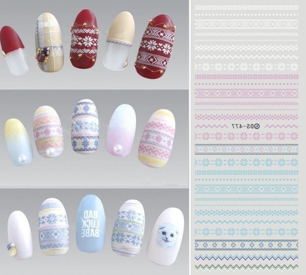 

christmas designs art manicure decasls decoration water transfer stickers for nails tips beautynew
