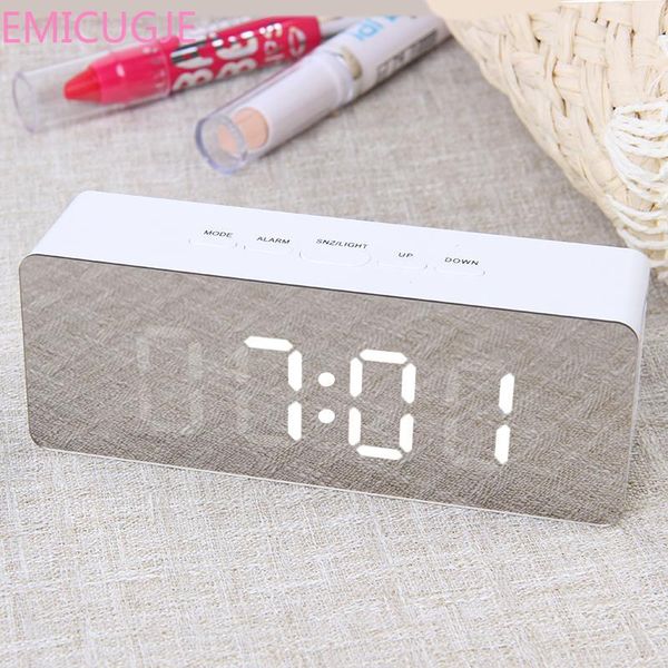 

other clocks & accessories wall clock lamp square rectangle multi-function july's song digital mirror led alarm night lights1