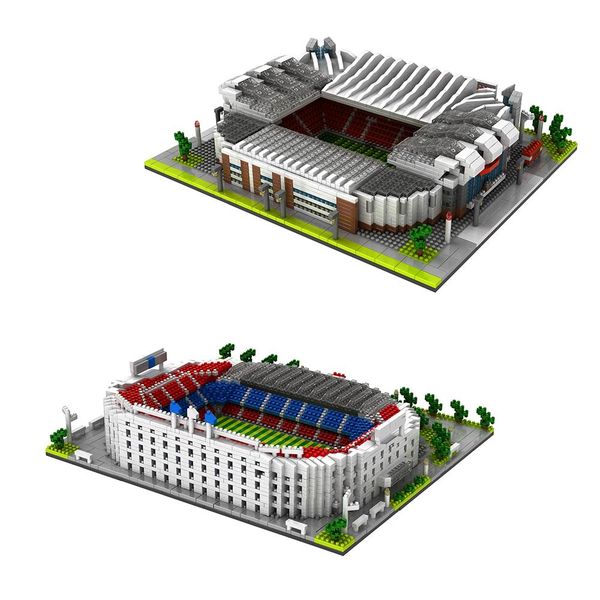 

2018 new arrive diamond small particle building blocks camp nou old trafford football field childrens diy for children gifts yxlsae