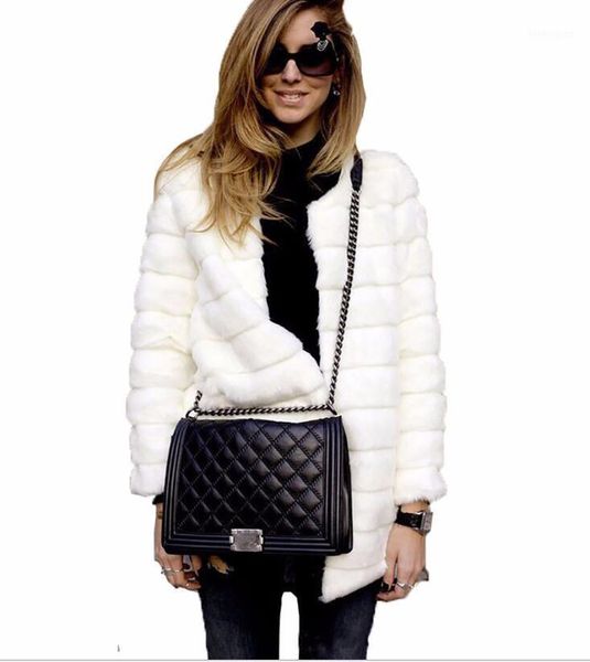 

women's fur & faux autumn/winter coat women's jacket europe and america plus size, Black