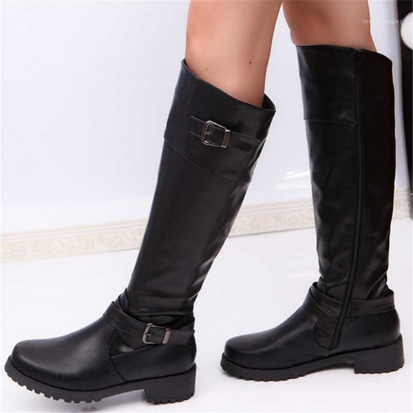 

women black knee high boots high heels winter warm snow booties waterproof platform shoes ladies quality leather boots1