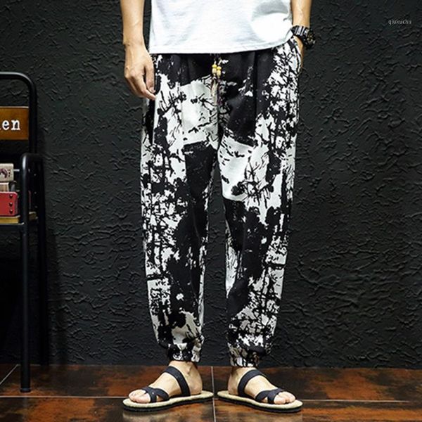 

vogue sweatpants men's pants hip hop new fashion printed trousers comfortable loose harem pants men pantalones1, Black