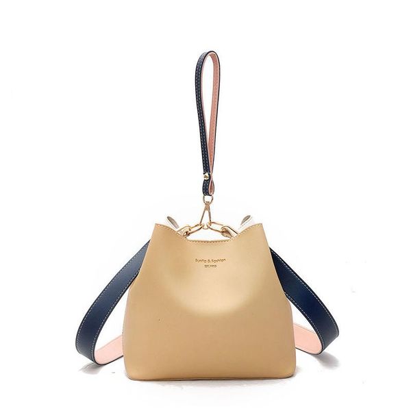 

tilorraine color contrast bucket bag 2021 korean new simple women's bag single shoulder crossbody classic leisure small