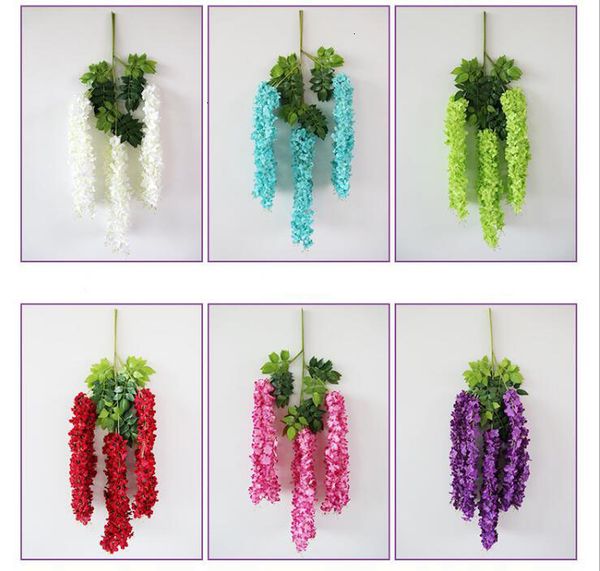 

factoryjudxwisteria silk 1.1 artificial meter flower long elegant vine rattan for wedding centerpieces decorations bouquet garland