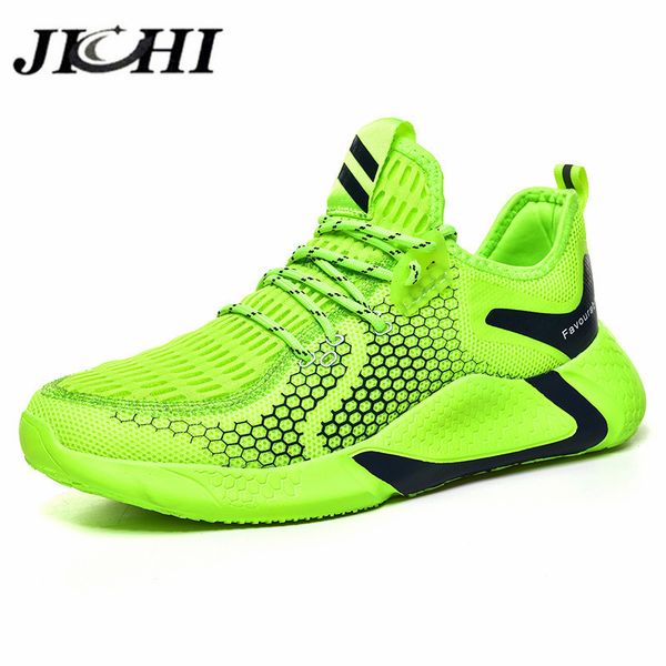 

jichi comfortable men's sneaker breathable casual sneakers for men light laceup shoes for men fashion design zapatillas hombre lj201124, Black;white
