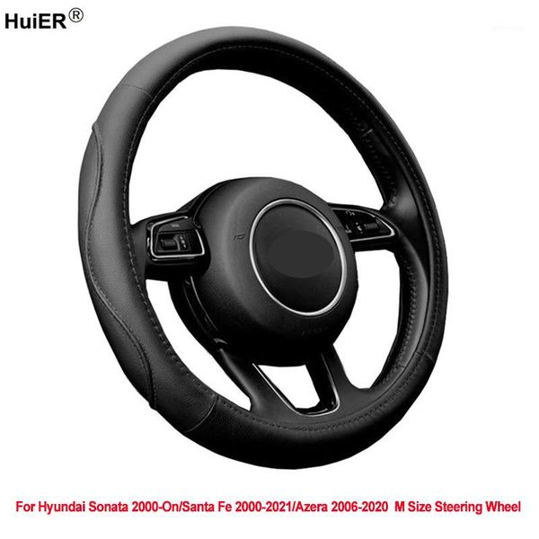 

car steering wheel cover wrap for sonata 2000 - on santa fe 2000 - 2021 azera 2006 2007 2020 m size steering wheel1