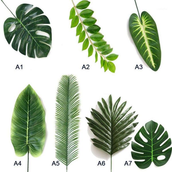 

decorative flowers & wreaths tropical palm leaves artificial large plant for home decor simulation multi bookstore 5 pcs1