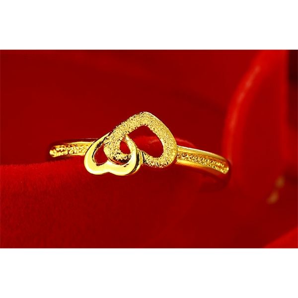 

ringopen new jewelry flower with golden heart ring, Silver