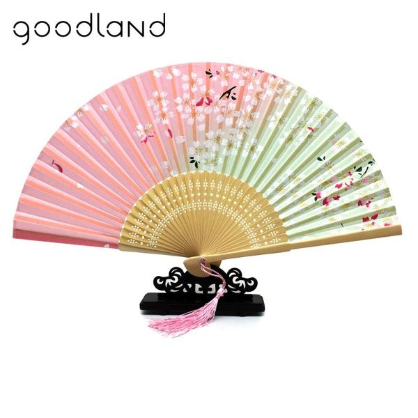 

party favor 1pcs fashion chinese japanese folding fan sakura cherry blossom pocket hand summer art craft gift