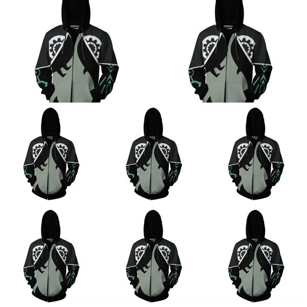 

8hvtn new legend zelda of midna 3d printed hooded new coat peripheral cosplay legend of zelda midna 3d anime sweater printed hooded sweater, Black