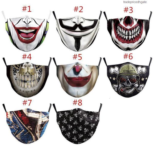 

designer halloween fashion print masks men masquerade digital party joker face eiy4