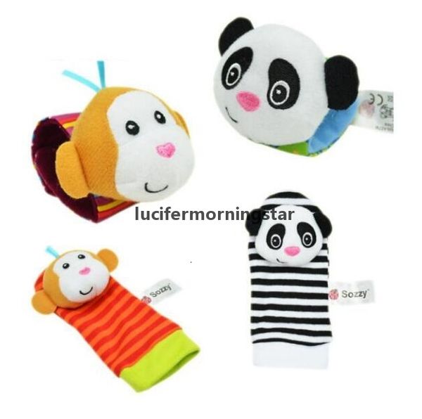 

a005 2020 new arrival & foot finder toys rattle plush wrist rattle+foot baby socks dhl 1000pcs