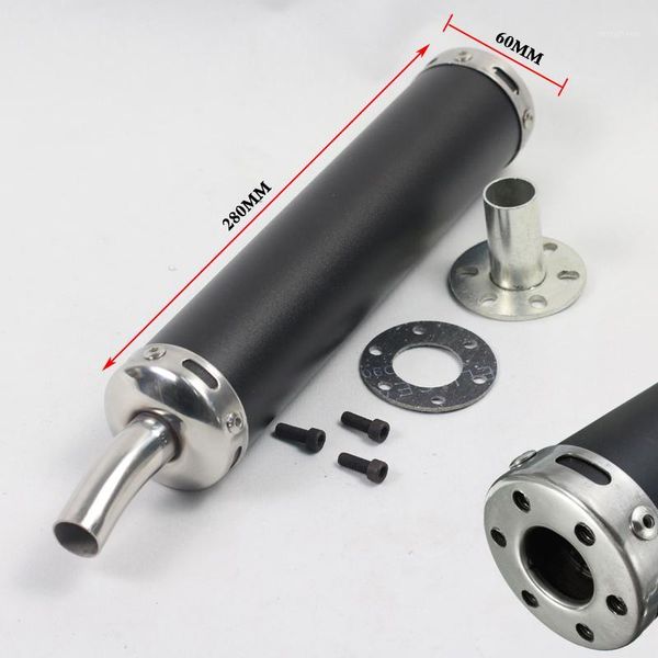 

280*60mm universal new styling black motorcycle racing exhaust muffler pipe for street scooter1
