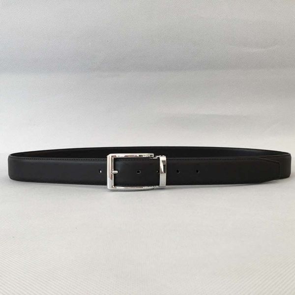 

leather pin buckle versatile plain youth belt men's formal occasion work with trousers, Black;brown