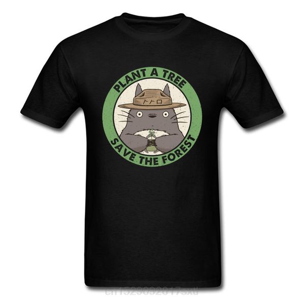 

plant a tree save the forest black neighbor totoro anime tshirt printed vintage tees sport hooded sweatshirt hoodie men t shirt