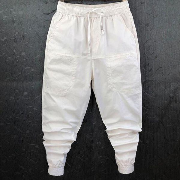 

men's pants harem cargo men casual streetwear dance wide loose baggy hip hop joggers, Black