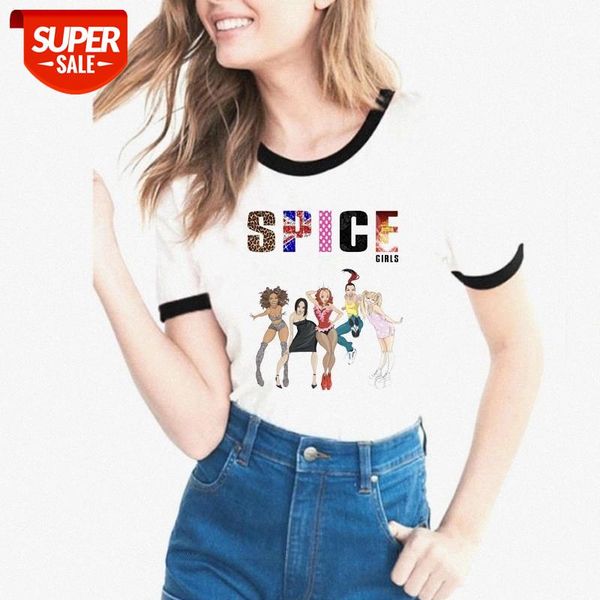

Spice Girls T Shirt women summer 2019 vogue tshirt femme harajuku shirt graphic tees women 90s aesthetic clothes female t-shirt #bI8R, White