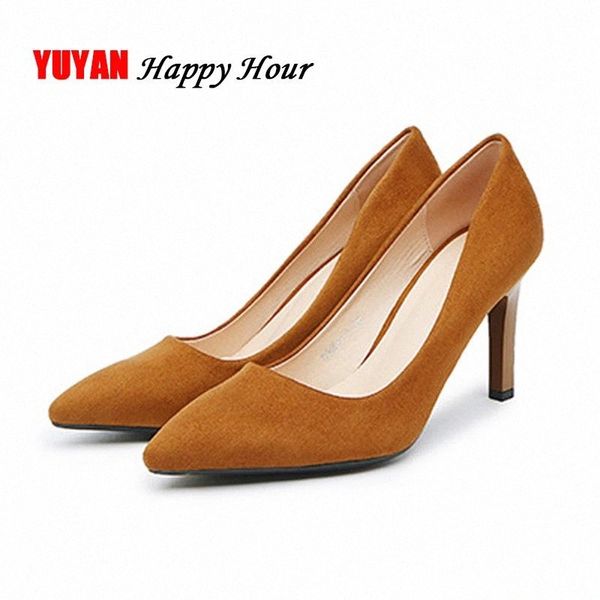 

new 2019 high heels women shoes classic office ladies shoes women pumps black thin heel 5 7 9cm a858 #hb7j